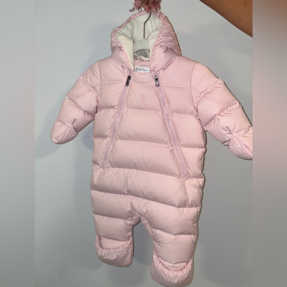 Polo Ralph Lauren Pink Puffer Snowsuit for Babies